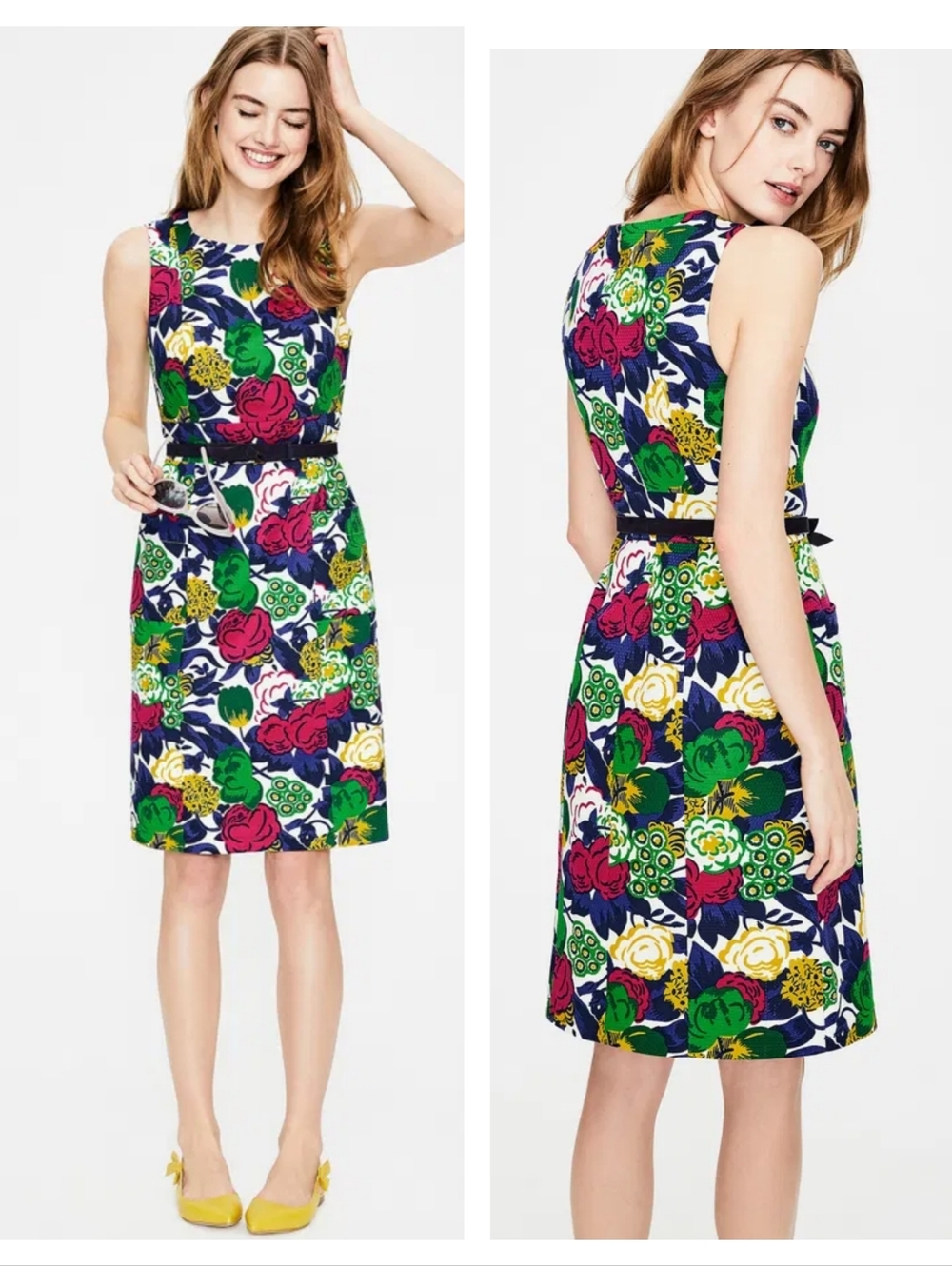 Boden Retro Pocket Dress Size 18L Long